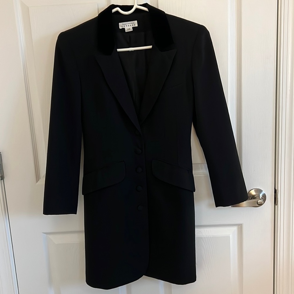 Express Velvet Collar Blazer Dress/Coat